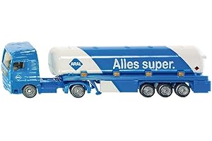 siku 1626 – Camion-citerne, Métal/Plastique, Bleu/Blanc, Logo ARAL, Jouet pour enfantss, Pneus en caoutchouc