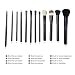 Abody New 12Pcs Professional Makeup Brush Set Cosmetic Brush Kit Makeup Tool, Black