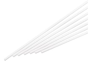 QUARKZMAN 25pz Astine in Plastica Abs, Diametro 3mm Lunghezza 250mm Asta Bianca Solida per Materiale Modello Fai da Te, Realizzazione Modelli Architettonici, Tavolo da Sabbia Fai da Te