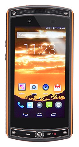 toughgear â„¢Â â€“Â Edge Smartphone (Display Touch da 4,5Â pollici (11.4Â cm), Android 4.4.2, 16Â GB di memoria, 13,0Â Mega Pixel Fotocamera, Dual SIM, 4Â G LTE sbloccato, impermeabile, resistente alla polvere, urti e cadute) Arancione