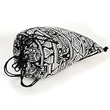 Turnbeutel Gym Bag Tasche,Buself Turnbeutel Sportbeutel Tasche Bag Jute-Beutel (Schwarz-Weiss) - 