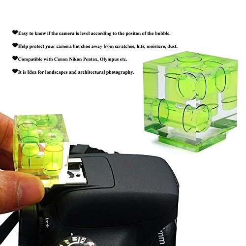 FOTYRIG Niveau de la Chaussure Chaude  Cam  ra Trois Axe Bubble Niveau    Bulle Standard Monture pour Canon et Nikon  Olympus  Pentax Digital et Cam  ras