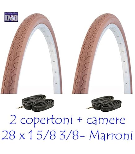 2 Pneus Vélo Ville DEESTONE 26x1 3/8 Noir - Bande De Roulement Gomme