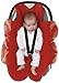 Wallaboo Baby Blanket Fleur, Supersoft 100% Cotton, For Pram, Moses Basket or Crib and Travel, Poppy Red