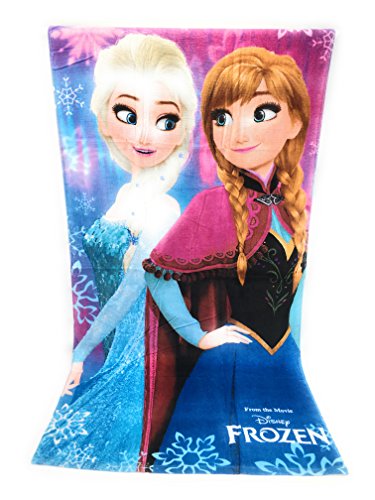 Reine des Neiges Toalla de playa, toalla de playa (algodón 100% (290gm/M2) - 70 x 140 cm Disney - Frozen - Frozen - Elsa & Anna