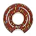 Produktbild Schwimmring Donut mit Biss, Riesen Aufblasbar Schwimmreifen Luftmatratze Reifen Donut für Party Pool Strand, Schokolade Donut Outer Ø 115cm