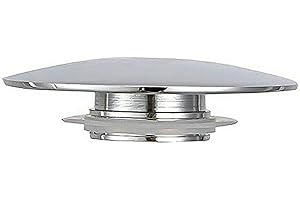 HOHOVYVY Bouchon de lavabo Up - 66 mm - Argenté chromé - Bouton pression - 1 pièce