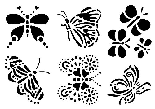 Marabu 027400006 – Schablone selbstklebend Papillons A5 - 2