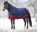 Amesbichler Cheval d\extérieur Couverture en osier Tyrex 1200 avec couvre-cou deniers 200 g Garnissage, imperméable, respirant, croix Sangles, pour la queue, 150 cm