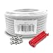 Produktbild HD Sat Kabel 10 m Koaxialkabel 135 dB + Kabelmesser + 4 x F Stecker Koaxial 5-Fach geschirmt Satkabel TV Antennenkabel Koax 4K F-Stecker ARLI