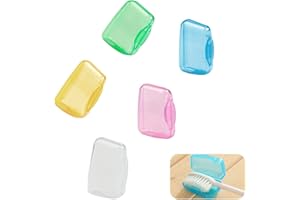 CCLKHY Pack of 5 Toothbrush Protective Cover, Toothbrush Head Protective Case for Travel, Portable Toothbrush Case, Suitable for Travel, Family, multicoloured, Universal