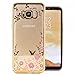 Produktbild COOVY Cover für Samsung Galaxy S8 SM-G950F/SM-G950FD leichte, ultradünne TPU Silikon Bumper Hülle, Slim Schutzhülle, Case im Blumen Design mit Strass Steinen | Farbe gold