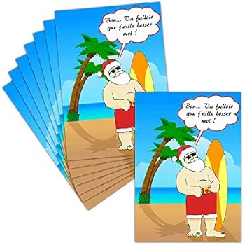 Carte Noel Humour Joyeux Noël 8 Cartes Pliées 3