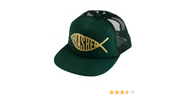 THRASHER CAP FISH MESH SNAPBACK GREEN 