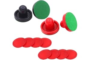 Toyvian 16 Pz Airhockey Pusher e spintore per tavolo da hockey Air 76 MM Air Hockey Accessori (rosso blu scuro)