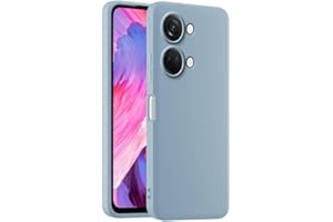 HULLIN Custodia per Telefono in Silicone Colorato, Adatta per OnePlus Nord 3 / OnePlus Ace 2V (6.74") - Blu fumo