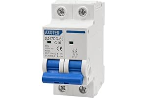 CHENGPI Interruptor de Circuito Fotovoltaico de DC 2P 10A,Solar Mini Disyuntor para Sistema de Energía Solar y Sistema de Comunicación