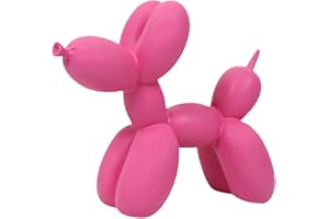 YOYUMI Esculturas Perro Globo Decoracion Adornos para,Adecuado para la decoración del vestíbulo de la Sala de Estar y el Dormitorio, Artesanías De Resina (Rosa 8.7Inch)