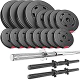 Unsere Gewichte sind mit einer Sand-Zement Mischung gefüllt und mit Kunststoff überzogen, was ein sehr geräuscharmes Training garantiert.