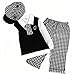 Kids Baby Boy 5pcs Hat + Pants + White Shirt + Vest + Tie suit Party Baptism ...