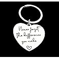 SOLDOUT Inspirational Quotes Never Forget The Difference You Make Keychain Key Chain Ring - Encouragement Gifts for Women Men Friends