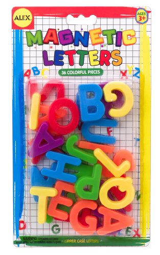 Alex Toys Plastic Magnetic Letters - Set Of 36 Plastic Uppercase Letters (3 Years And Above)