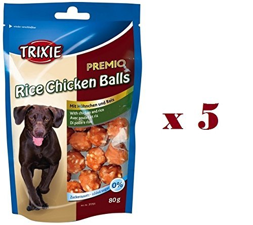 Preisvergleich Produktbild 5 Beutel Leckerlies für Hunde im Reis und Huhn