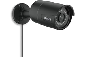 Reolink 5MP Telecamera Esterno, Rilevamento di Uomo/Veicolo/Animale, Visione Notturna IR 30 metri, Registrazione di Audio, Time-Lapse, Impermeabile IP67, Slot per Scheda microSD, RLC-510A (Nero)