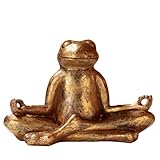 Pajoma 48410 a Figura de Yoga Rana Relax, plástico, Oro, 29,5 x 14,5 x 20,5 cm