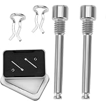 Young Wolf Lot De 4 Vis D'Étrier Frein Vélo Titane M4 Avec Circlips - Compatible Shimano