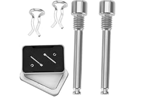 Wanfoou Tornillo de Pinza de Freno de Bicicleta, 2 Piezas M4 Freno de Disco Pinza Tornillo Titanio aleación Pin para Bicicleta de montaña Bicicleta Perno de Freno accesor