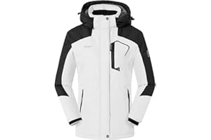 donhobo Damen Jacken Fleecejacke Winterjacke Wasserdicht Atmungsaktiv Verdickt Warm Winddicht Softshelljacke Outdoor Funktionsjacke mit Abnehmbare Kapuzen