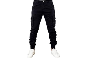 Toocool Pantalones para Hombre, Cargo de Algodón con Bolsillos Laterales, Pantalon de Trabajo G6538