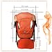 Upinva Ergonomic Baby Carrier Safety 4 in 1 Slings Breathable Mesh Airflow Wrap with Detachable Hipseat Head Support Suitable for Newborns Infants and Toddlers for All Seasons (Orange)