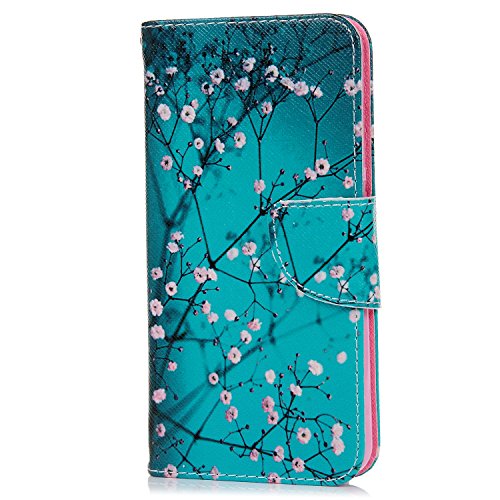 Huawei P10 Lite Funda Libro de Suave Cuero PU Premium - Mavis s Diary Carcasa Con TPU Silicona Case Interna Suave Soporte Plegable Ranuras para Tarjetas y Billetera Cierre Magn  tico - Dise  o de Algod  n