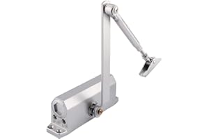 SOULONG Overhead Door Closer,Adjustable Fire Rated Overhead Door Closer Hydraulic Buffer Positioning Spring for Door Width 600-1200mm,Left and Right Hand Doors Home or Commercial Use (45-65kg)