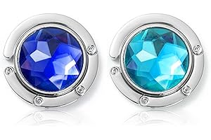 SCJJZ crochet,porte sac à main table,porte sac à main,porte sac,accroche sac a main pour table,accroche sac,crochet sac à main,Crochet de sac en cristal pliant portable et pratique (2pcs)