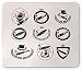 Produktbild Havana Maus Pad, sortiert Icon Illustration der kubanischen Zigarren und Whisky und Wein Gläser, Standard Größe Rechteck rutschfeste Gummi Mauspad, dunkelbraun und Eggshell