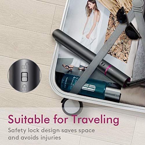 Hair Straighteners  Flat Iron For Hair Styling 2 In 1 Ceramic Plate Curling Iron With Rotating Adjustable Temperature And Salon High Heat 120-230     - Grey