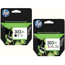HP 303 x l Cartuchos originales Set Black + Color XL de relleno para HP Envy Photo 6230 7100 Series 7130 7134 7800 Series 7830 SL-7834-BN