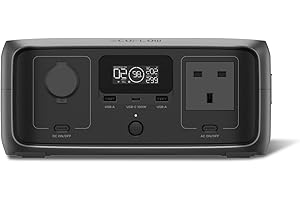 EF ECOFLOW ECOFLOW Portable Power Station RIVER 3 (10 ms UPS), 245Wh LFP Battery, Up to 600W Output, 2× Runtime With GaN, <10 ms UPS, 30% More Compact Solar Generator for Outdoors, Camping, Vans