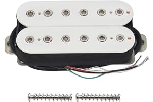FLEOR Alnico 5 Bridge Pickup przetwornik Humbucker z podwójną cewką, wysoka moc 14-15K, biały