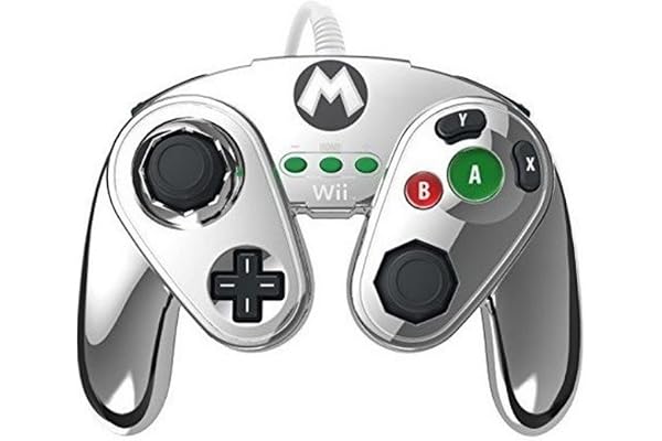 Manette fight pad pdp pour wii u - édition limitée Mario métal