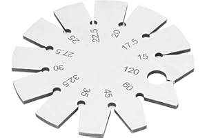 ROSVOLA Miernik Kąta Nachylenia, Miernik Nachylenia Noża, Plastikowe Pudełko do Przechowywania ze Stali Nierdzewnej, Okrągły 70 Mm do Pomiaru Krawędzi