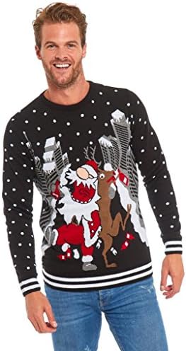 LOOKS FUNNY Biggest 2017 Xmas Jumper Colletion! Unisex/Men/Women Knitted Christmas Jumpers Novelty Ugly Xmas Santa Rudolf Elf Sweater Pullover by