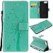 Produktbild FugouSell Huawei Honor V10 Leder Hülle, Premium PU Leder etui Schutzhülle Tasche mit Kippständer, Slim Flip Case Cover für Huawei Honor V10(Green)