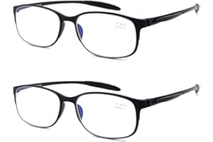 Mcoorn Gafas de Lectura Presbicia Ligeras Anti Luz Azul (Pack 2), Gafas de Presbicia con Flexibles Anti-reflejantes