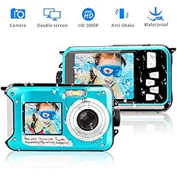 Camara Acuatica 1080P Camara acuatica Sumergible Full HD Grabadora de Video de 24 MP Videocámara Selfie Cámara en Pantalla Dual Grabación DV camaras acuaticas
