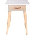 Home Deco Factory Tavolo, Legno, Bianca, 35 x 35 x 48 cm