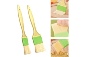 CSENASON Basting Brush, 2 Pack Pastry Brushes with Oil Bottle Heat Resistant Oil Brush for Cooking Brush for Cooking Kitchen Baking Barbecue BBQ Grilling Meat